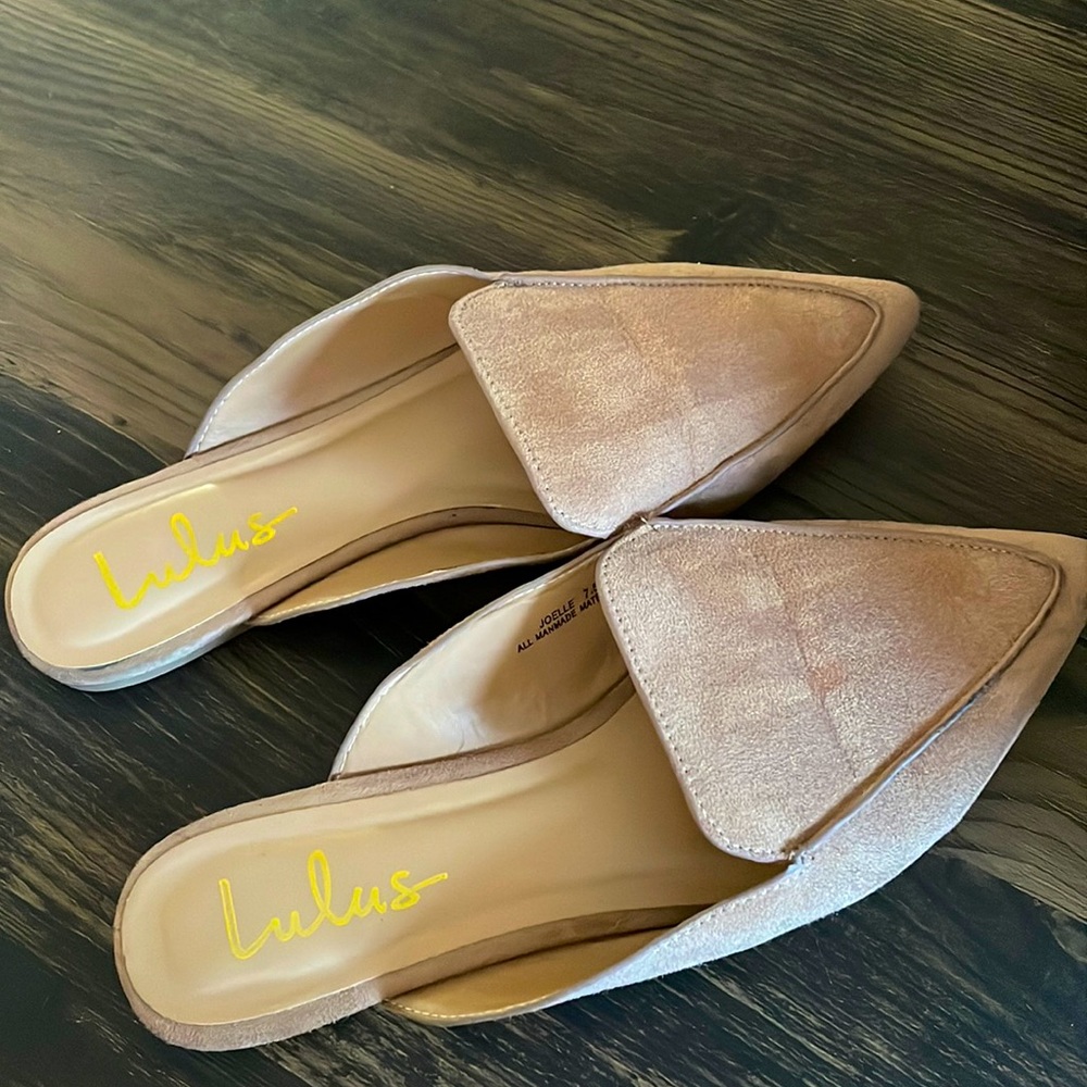 Lulus Joelle mule size 7.5 tan suede